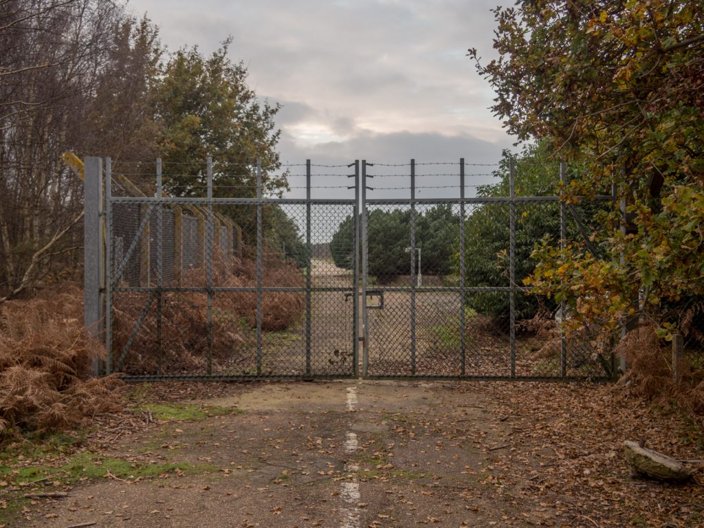 The East gate of RAF Woodbridge.